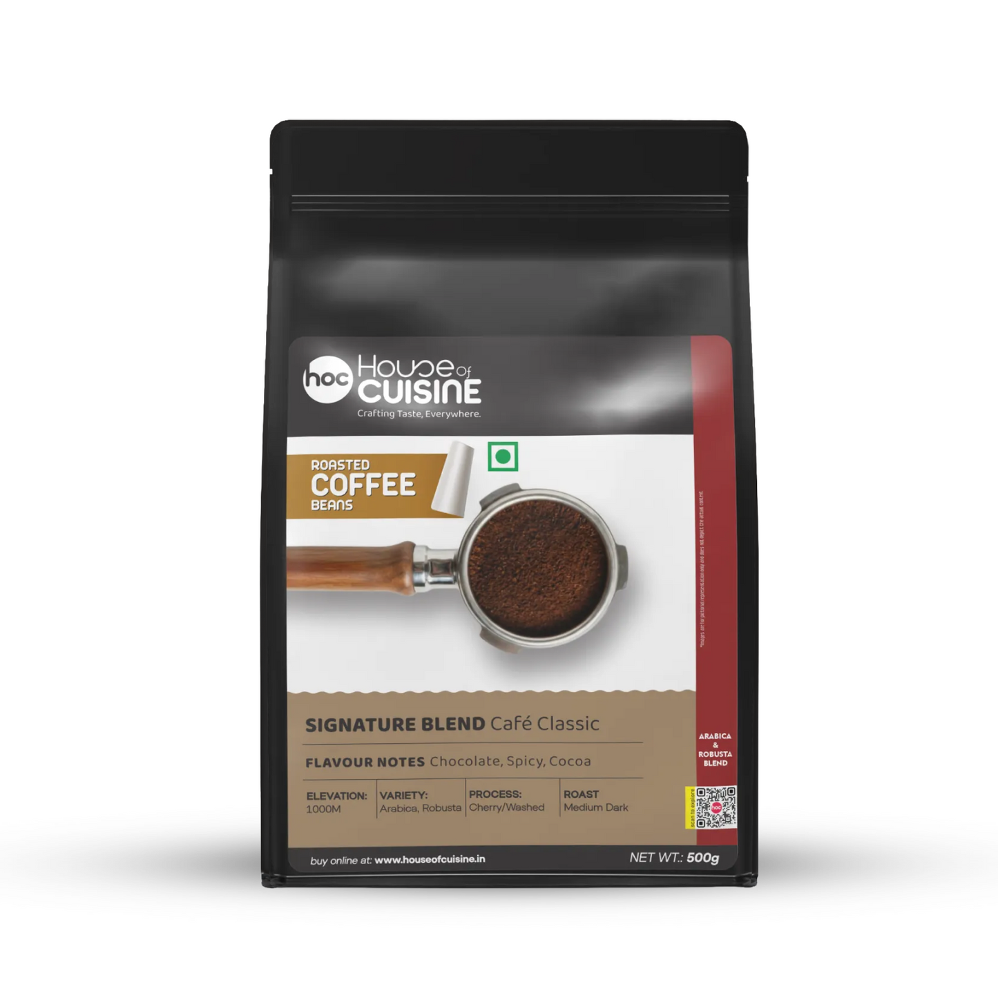 HOC 500g Signature Blend | Coffee Beans Café Style | Strong Roast Coffee Beans