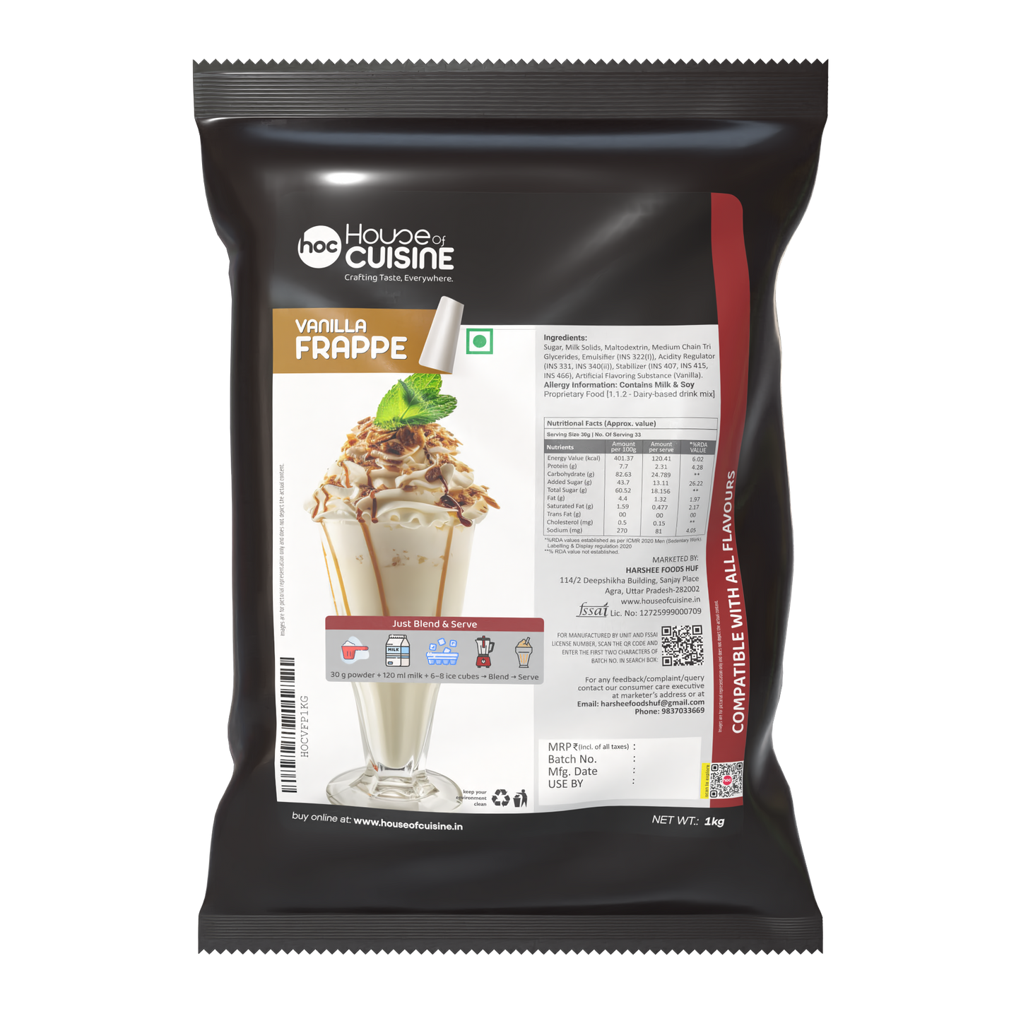 Vanilla Frappe Powder
