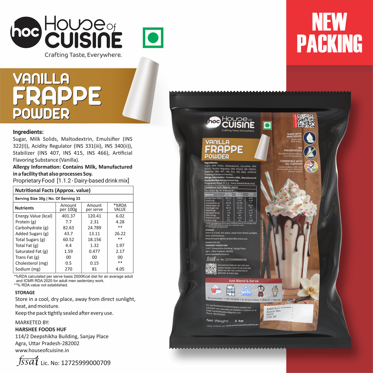Vanilla Frappe Powder