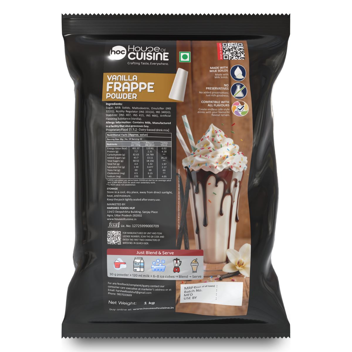 Vanilla Frappe Powder